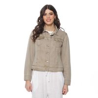 Chaqueta Manga Larga Lyocell Abotonado En Delantero Y Bolsillo