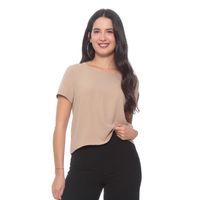 Blusa Manga Corta Escote  Redondo