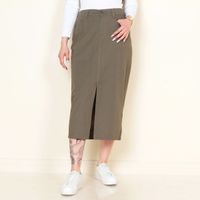 Falda Cargo Solido Pretina Basica 1 Boton