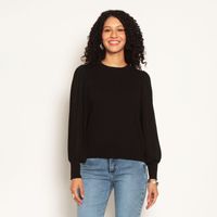 Sweater Manga Larga En Distinta Calidad Escote Redondo