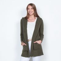 Chaleco Manga Larga  Con Capucha Y Bolsillos