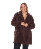 Abrigo Manga Larga De Piel Sintetica