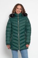 Parka Manga Larga Con Capucha Y   Cierre En Delantero