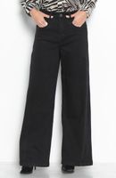 Jeans Pierna Wide Tiro Alto Pretina Basica Un Boton