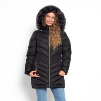 Parka Manga Larga Con Capucha Y  Cierre En Delantero