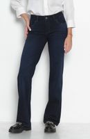 Jeans Recto Tiro Medio Pretina   Basica Un Boton