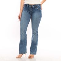 Jeans Tiro Bajo Flare  Pretina  Un Boton