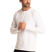 Camisetas Blancas Pack 2 Manga Larga Hombre Top