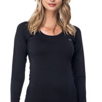 Camiseta Deportiva Primera Capa Microfibra Mujer Cuello Rebajado Redondo TOP