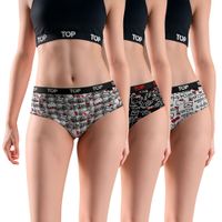 CALZÓN PANTALETAS ALGODÓN CON ELÁSTICO PACK 3 HELLO KITTY C5 TOP