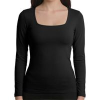 Camiseta Panty Manga Larga Mujer C1 Escote cuadrado TOP