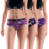 CALZÓN PANTALETAS ALGODÓN CON ELÁSTICO PACK 3 KUROMI C3 TOP