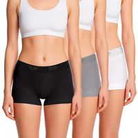 BÓXER CORTO MUJER MICROFIBRA SIN COSTURAS PACK 3 C4 TOP