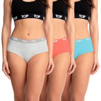 Calzón Pantaletas Algodón Con Elástico Pack 3 C8 Top