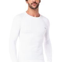 Camiseta Deportiva Primera Capa Microfibra Blanca Top