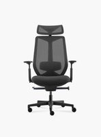 Silla Oficina Eve con cabecero Negro