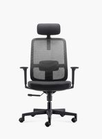 Silla Oficina Lotto con cabecero Negro