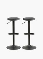 Pack 2 Taburete Tapiz Bilbao Gris Oscuro