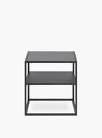 Mesa Lateral Newton con repisa Negro