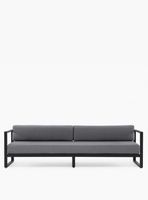 Sofá 3 Cuerpos Montego OLE Gris oscuro/Gris