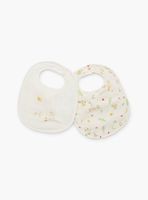 Babero Algodón Conejitos Blanco