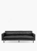 Sofa 3 Cuerpos Sinatra Cuero Negro