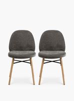 Pack 2 Silla Tapiz Remy Gris Oscuro