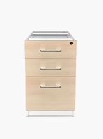 Cajonera Melamina Pedestal Natura/Blanco