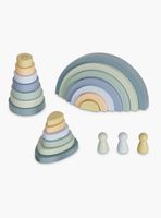 Figuras Apilables Infantil de Madera Celeste