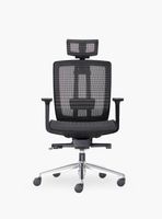 Silla Oficina Air con cabecero Gris Oscuro