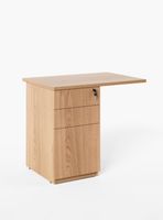 Lateral c/cajonera para Escritorio Space 50x90 Natura/Blanco