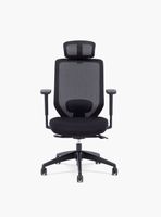 Silla Oficina Focus Negro con cabecero