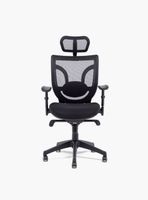 Silla Oficina Black Base Nylon c/cabecero Negro
