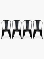 Pack 4 Sillas Tolix Asiento Metal Negro