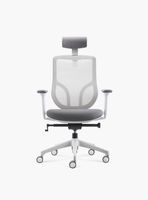 Silla Oficina Chic con cabecero Gris claro