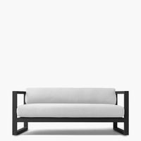 Sofá 2 Cuerpos Terraza Montego LT Blanco/Negro