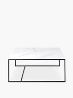 Mesa de Centro Alonza Tipo Mármol 90 Blanco