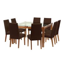Juego De Comedor Barcelona 1400X1400 S/Cadiz Pu Chocolate