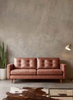 SOFA NAPOLES 3C CUERO KENTUCKY TABACO