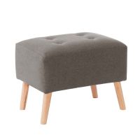 Pouf Niza Lino Gris Oscuro