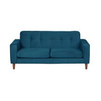 Sofa Salerno 3C Tela Velvet Azul Petroleo