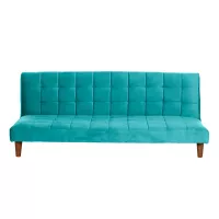 FUTON TURIN  TELA VELVET TURQUESA