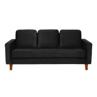 SOFA VENECIA 3C TELA VELVET NEGRO