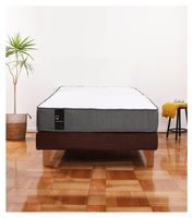 Cama Europea Zen Best 1.5 Plaza Colchon Resortes Base DivididaTela Café