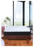 Cama Europea Zen Pro Colchon Resortes 1.5 Plaza Base Dividida Tela Café