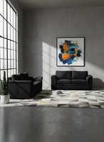 LIVING ANCONA 3-2 TELA VELVET NEGRO