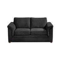 SOFA ANCONA 2C TELA  VELVET  NEGRO