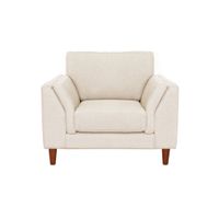 Sofá Milan 1C Lino Blanco Con Asiento de Resortes Pocket