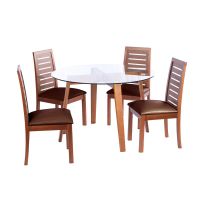 Juego De Comedor Valencia S/Tenerife Pu Chocolate