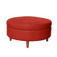 Pouf Paris Pu Rojo